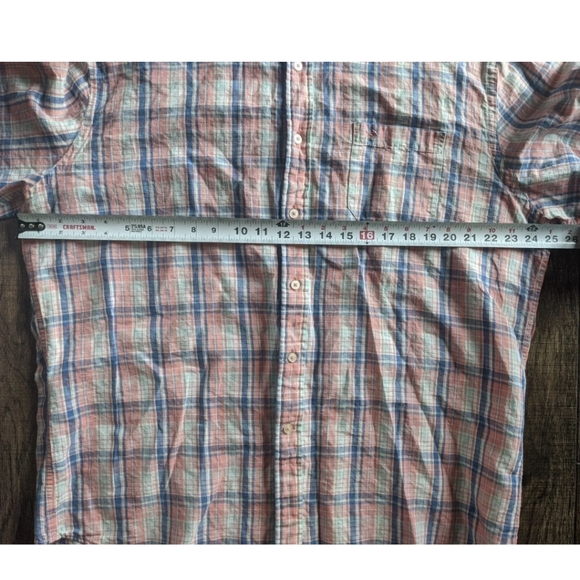 Southern Tide Mens Classic Fit XL Orange & Blue Plaid Button Down Long Sleeve. - Picture 6 of 12